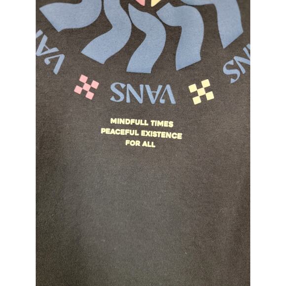 Vans Long Sleeve T-shirt Size Medium Crew Neck Checkered Print - Picture 6 of 6